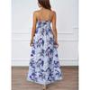 Floral Print Backless Camisole Dress Florals Print Open Back Sling Dress Women