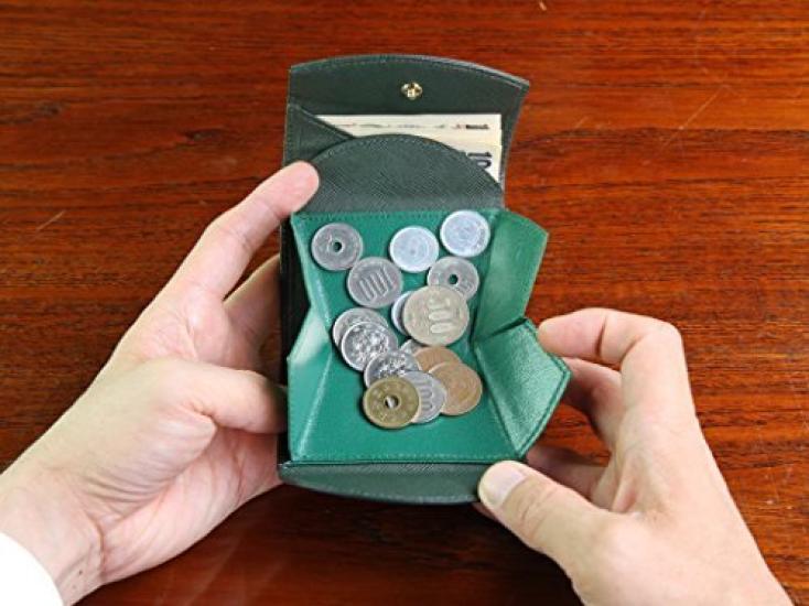 Cultorale Hammock Wallet Compact Men's Tri-fold Genuine Leather Wallet with Unbeatable Coin Access (Navy x Khaki)