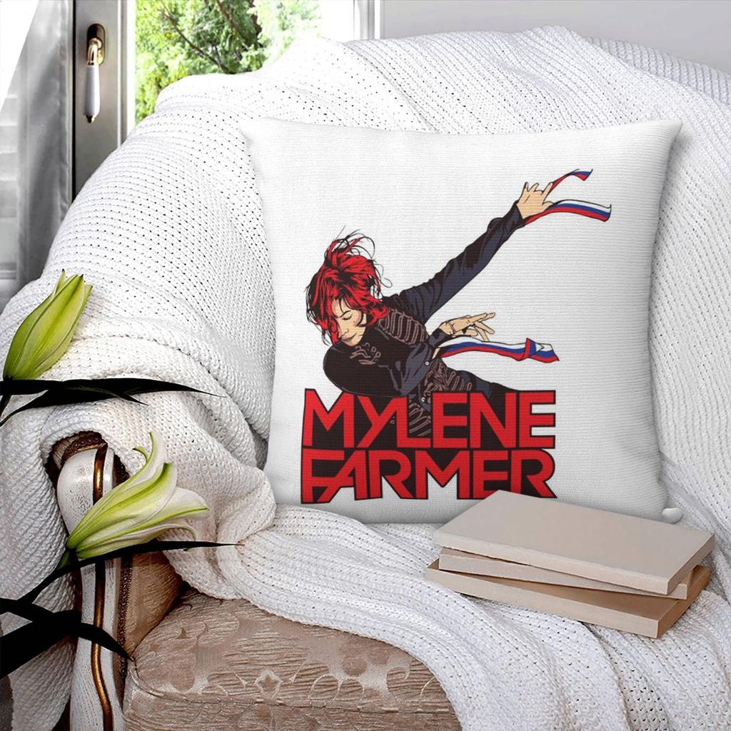 Mylene Farmer Jeanne Gautier Fashion Singer Square Pillowcase Cushion Cover Pillow Case Throw Pillow Cover for Home Bedroom Car