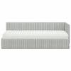 Corner Bed Frame with Mattress and Headboard 2 Pcs Light Grey Velvet