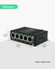 LINOVISION Industrial Gigabit Solar POE Switch Voltage Booster with Input and DC48V Output 4 X 30W POE Ports Total 120W IP40 Compact POE Power Supply