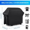 Housse de barbecue - dobiger - oxford - 147x61x122 cm - anti-uv - imperméable - anti-vent