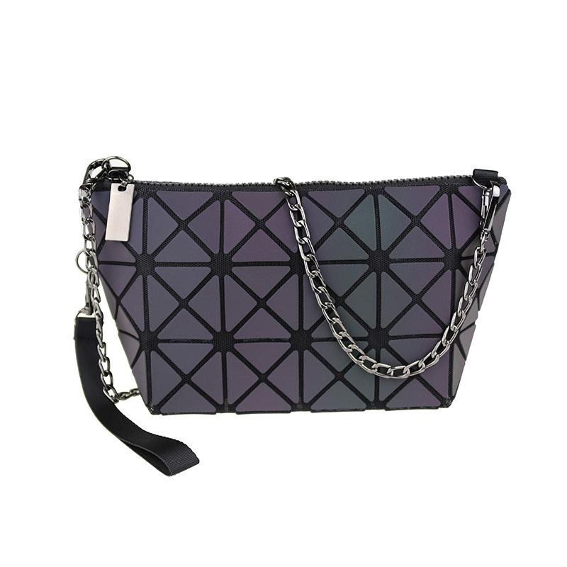 Sac Géométrique Diamant Sac Bandoulière Mini Géométrique pour Femme Sac Cosmétique Coloré Sac à Main Pliable Créatif pour Femme