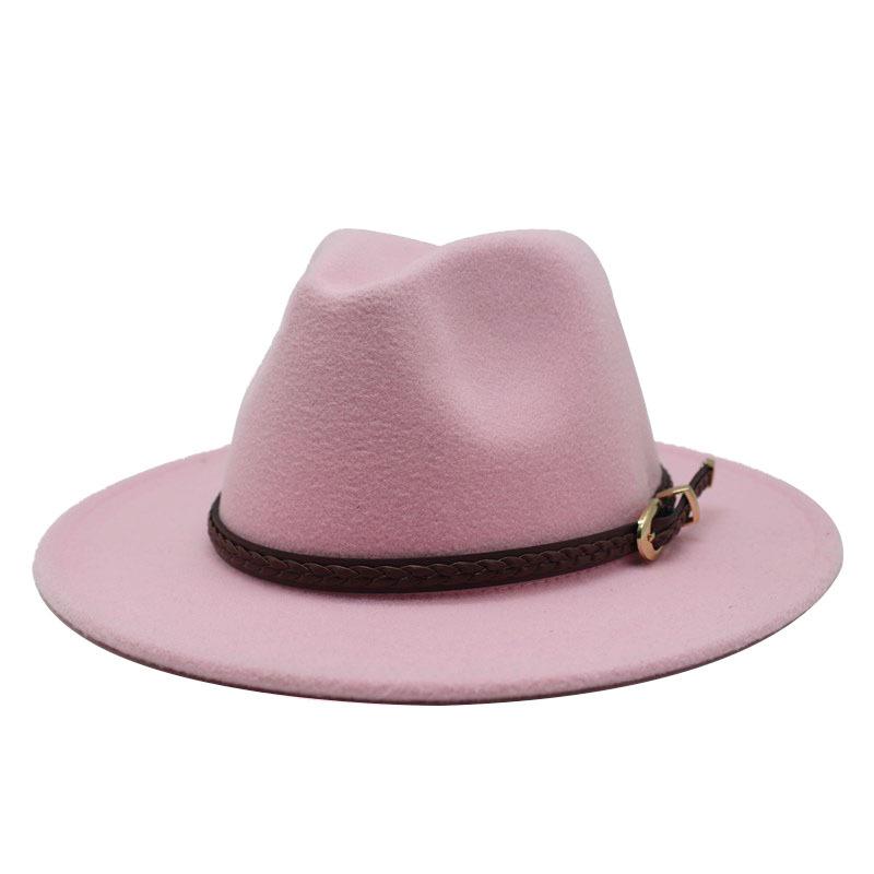 Wish Woolen Hat Big Brim Black Jazz Hat