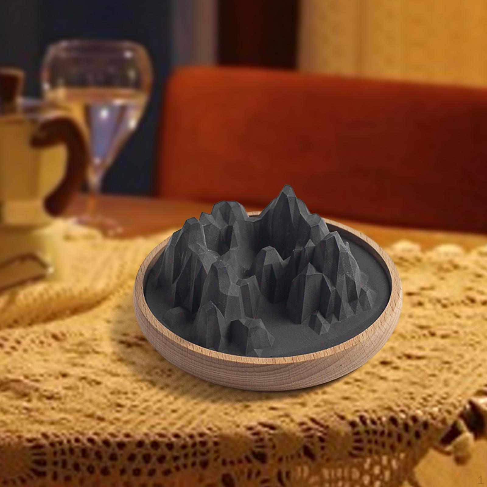 

Aroma Mountain Passive Stone Car Gift Giving Desk SPA Bedroom Non Electric Bathroom Black