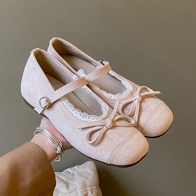 Sanfte und modische Mary Jane Schuhe erhöhen im Sommer Schleife leichter Mund Spitzenrand Schuhe