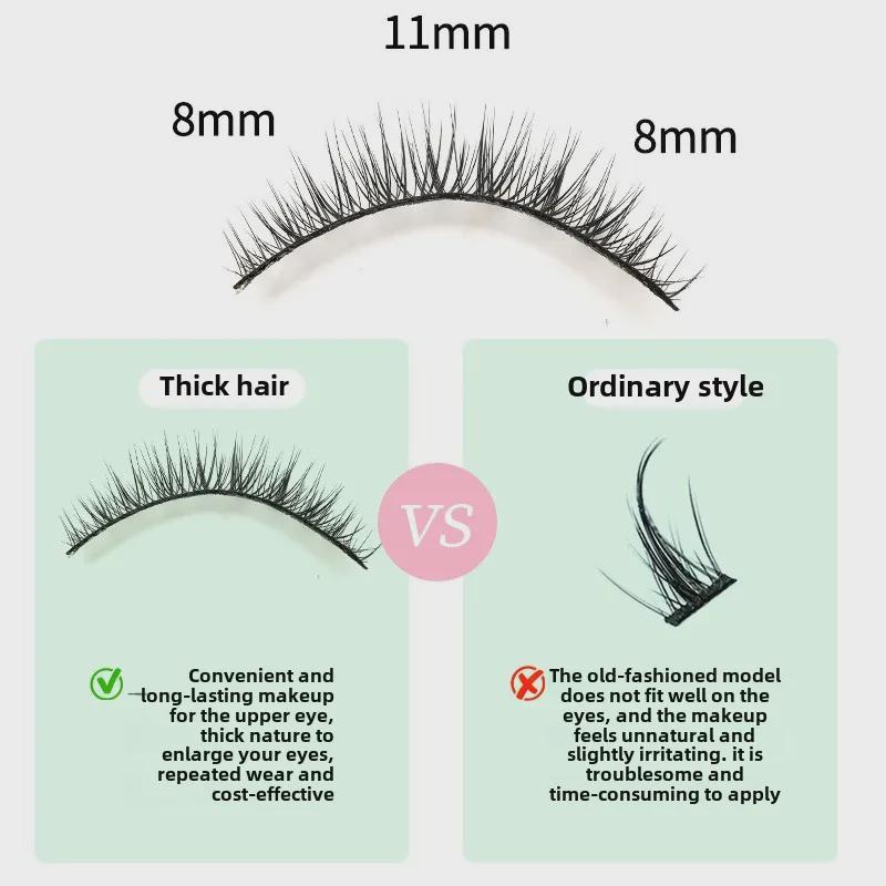 European & American Style Thick Curled Black False Eyelashes Set with 5 Pairs