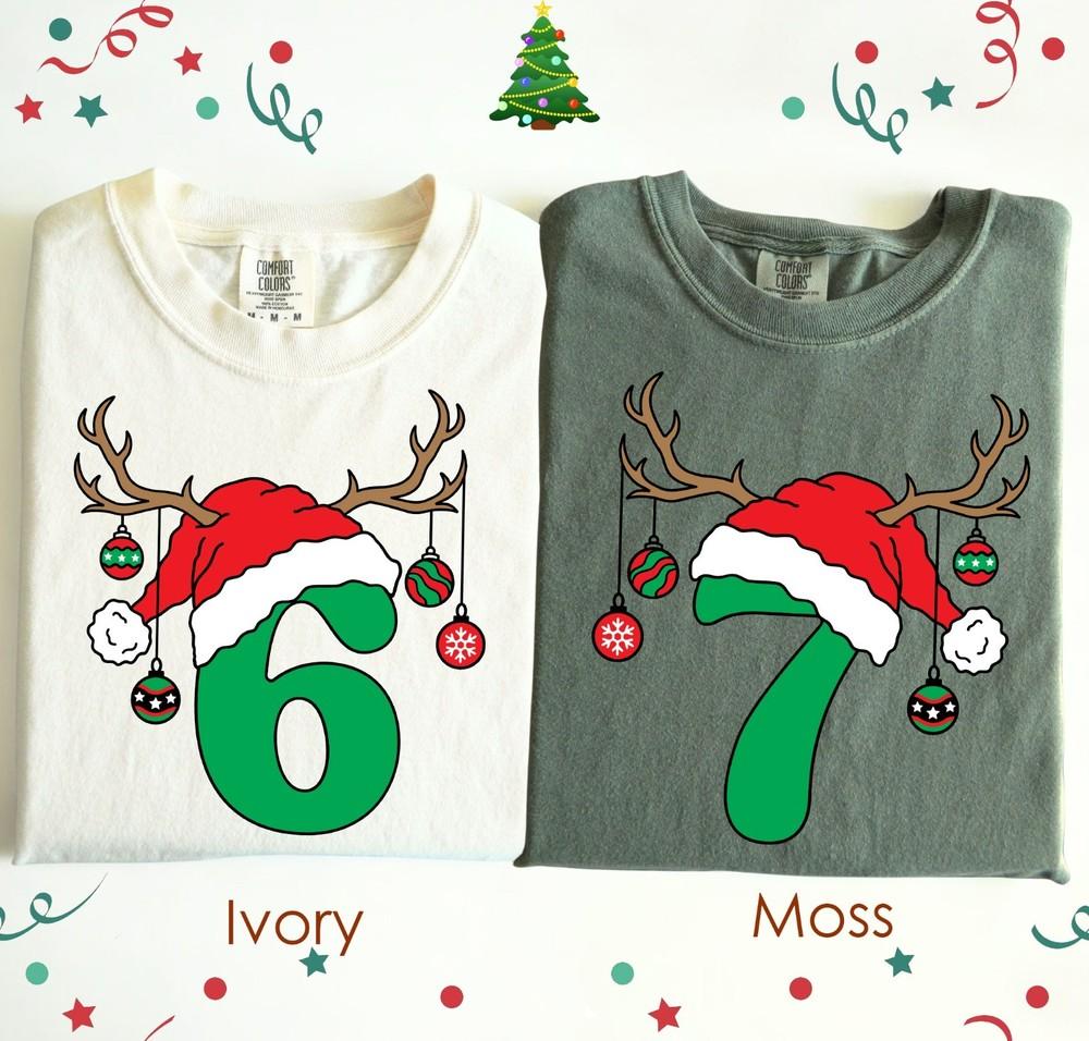 6 7 Comfort Colors   Meme Shirt Funny Christmas Tee 6 7 Couples Shirt Tiktok meme