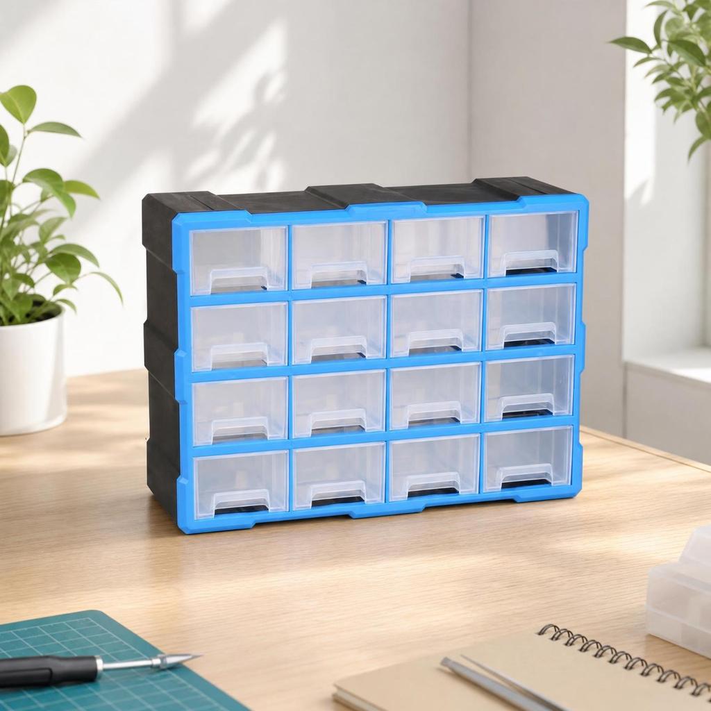Clear Small Parts Organizer Cabinet Compact Synthetic Drawer