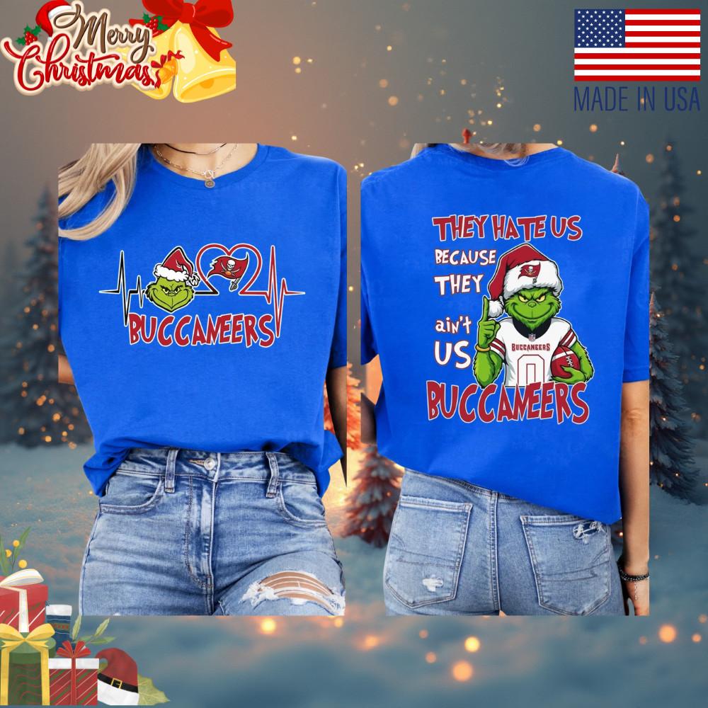 Buccaneers Grinch Christmas Football TShirt | Holiday Tee | Fan-Made Reprint Unisex T-Shirt S