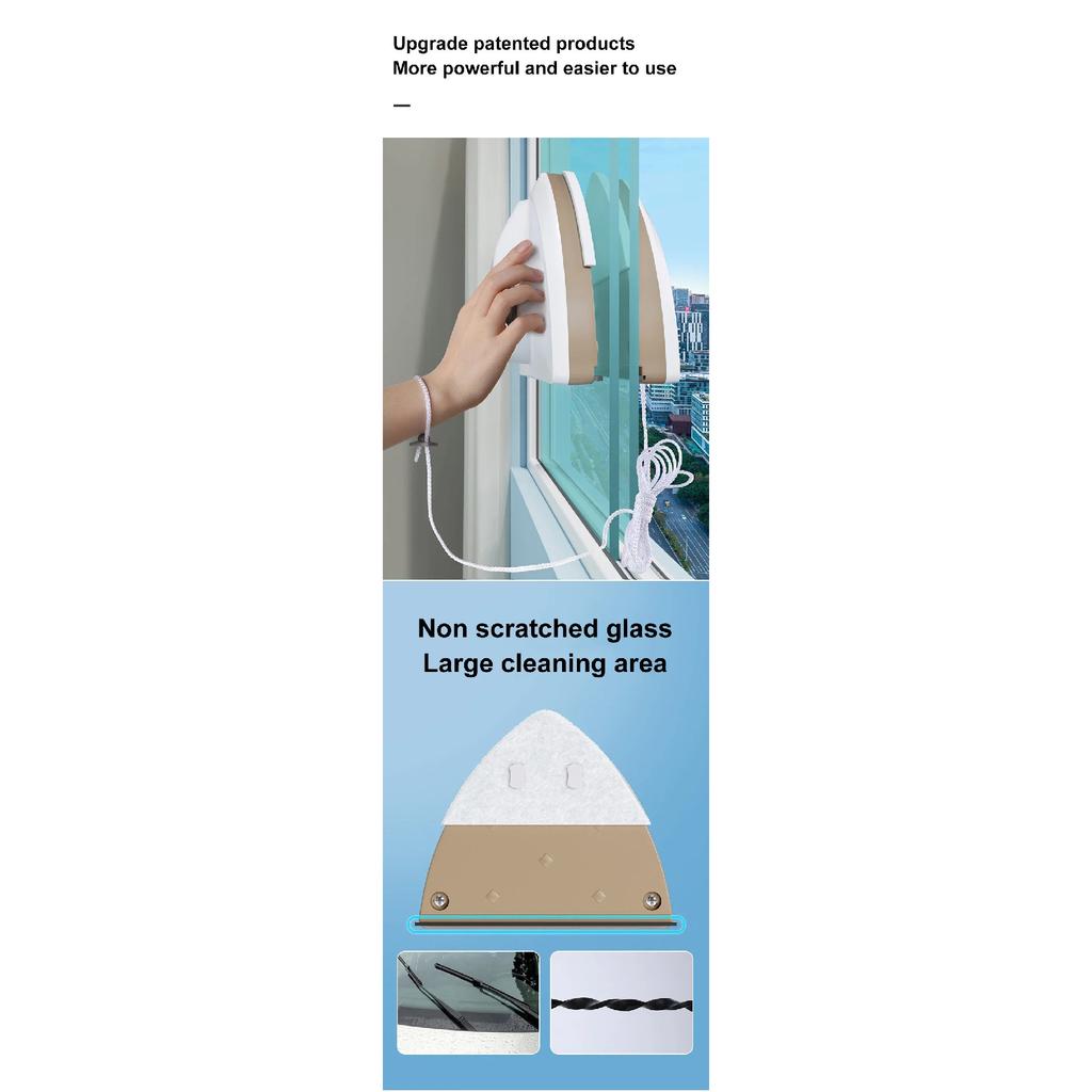 Double Sided Magnetic Glass Window Cleaner Household Cleaning Tool Automatic Drainage Wiper Glass Window Cleaner For Home