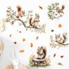 Squirrel Wall Sticker: Removable Self-Adhesive Art for Living Room, Bedroom, or Entrance