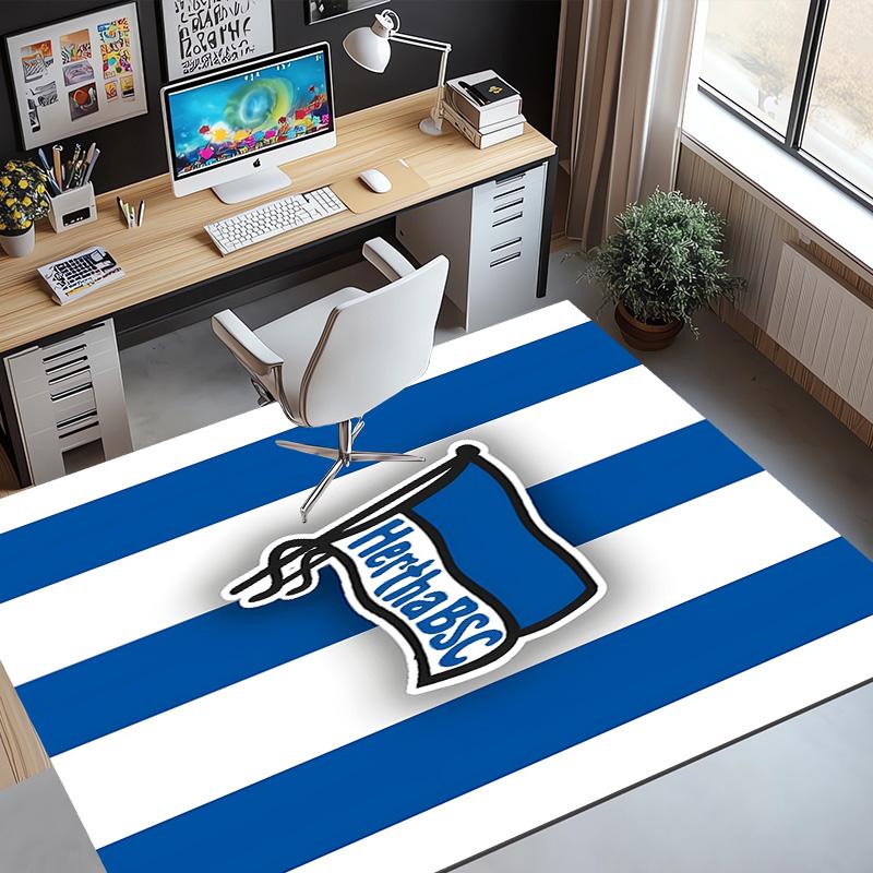 Hertha BSC Pattern Rug, Indoor/Outdoor Mat, for Picnic, Gameroom, Bedroom, Office, Living Room, Home Decor Carpet, Birthday Gift