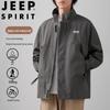 JEEP SPIRIT Men's Stand Collar Outdoor Windbreaker Jacket