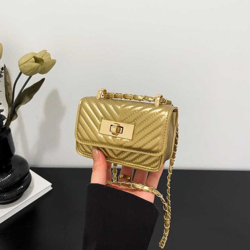 Módny trend 2025 Mini dámska štvorcová crossbody retiazková kabelka