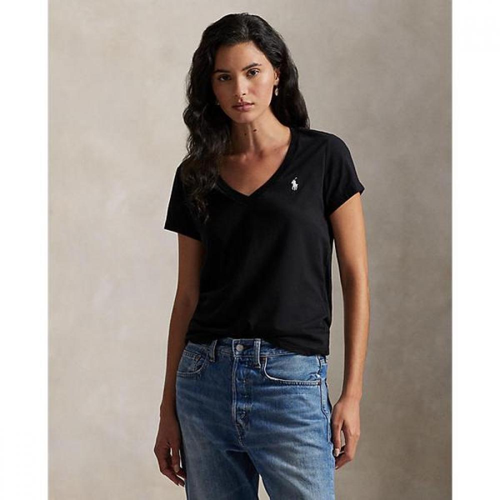 Polo Ralph Lauren Women S Cotton jerSey V Neck Tee Wmpoknincu21270001 M