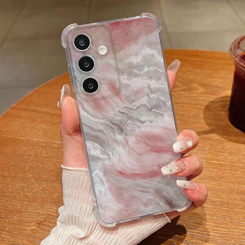 Luxury Marble Pattern Phone Case For Samsung Galaxy A57 A37 A17 A56 A16 A55 A36 A26 A15 A35 A54 A53 Clear Shockproof Soft Cover