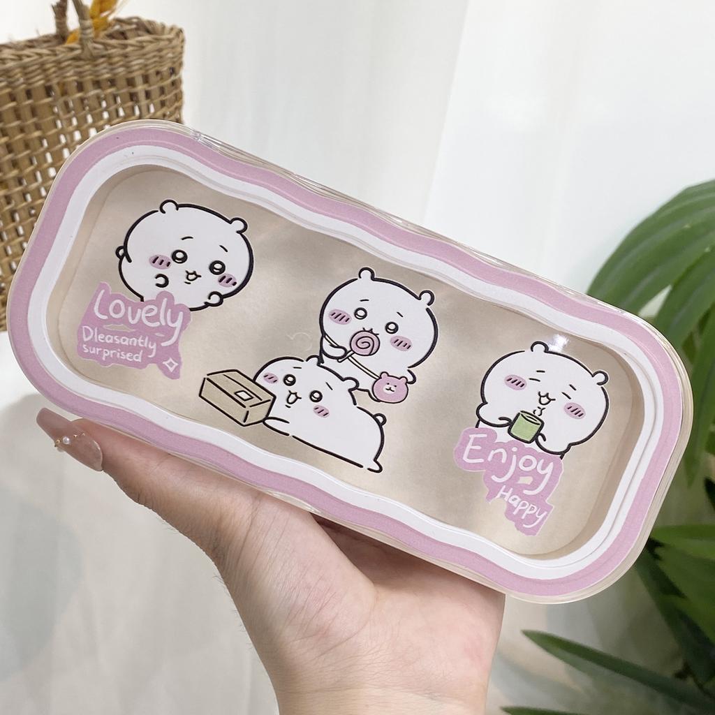 Minimalist Floral Bow Wavy Eyeglass Case,Creative Personalized Glasses Storage Box, Butterfly Kitty Eyewear Holder For Students