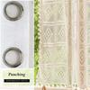Cotton Crochet Hollow Woven Curtain American Pastoral Retro French Country Cotton Linen Lace Fringed Bedroom Gauze Curtain