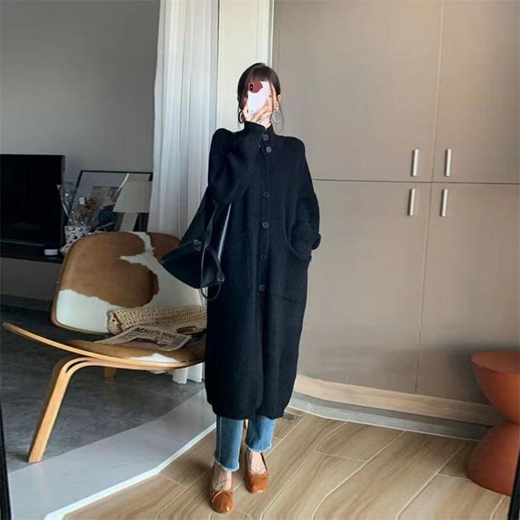 Thick Knitted Cardigan for Women Versatile Spring Sweater Coat Laidback Style