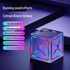 Black Warrior Rubik's Cube Bluetooth Speaker: High-Fidelity Sound, Seven-Color Lights, Large Volume Subwoofer