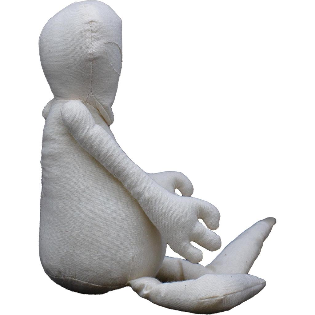 Canvas Doll Whoopi Gray XL 60x20x20cm (Suitable for writing, colored paper, gifts, art workshops, presents, get-well wishes, celebrations)