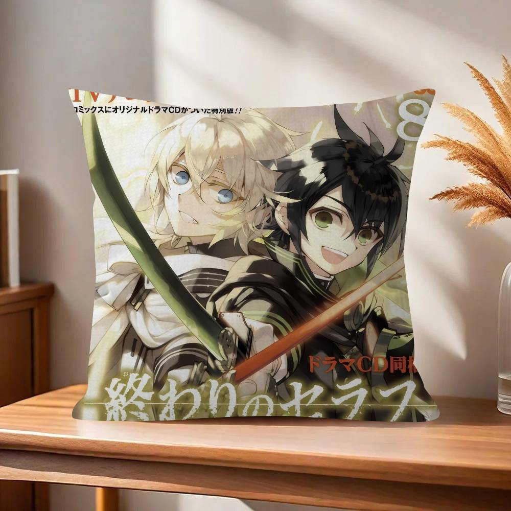 Anime Seraph of The End   Pillow Cover Sofa Cushion Cover Home Room Decoration Children Gift