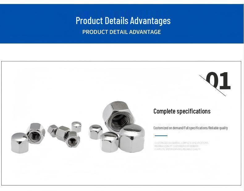 Stainless Steel Low Profile Hex Cap Nut - M3/M4/M5/M6/M8