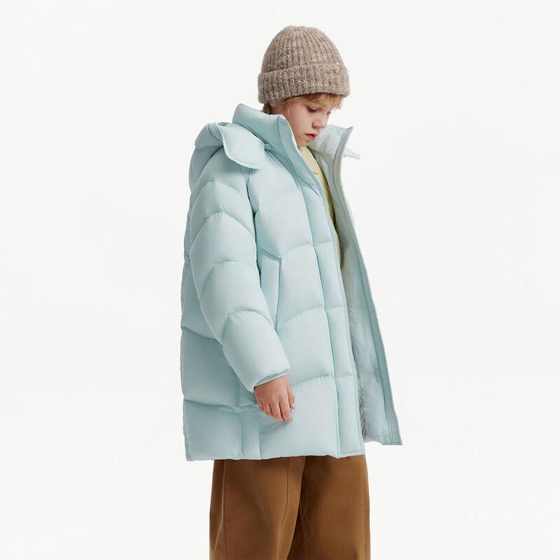 Tamboer Unisex Kids' Detachable Hood Mid-Length Down Jacket