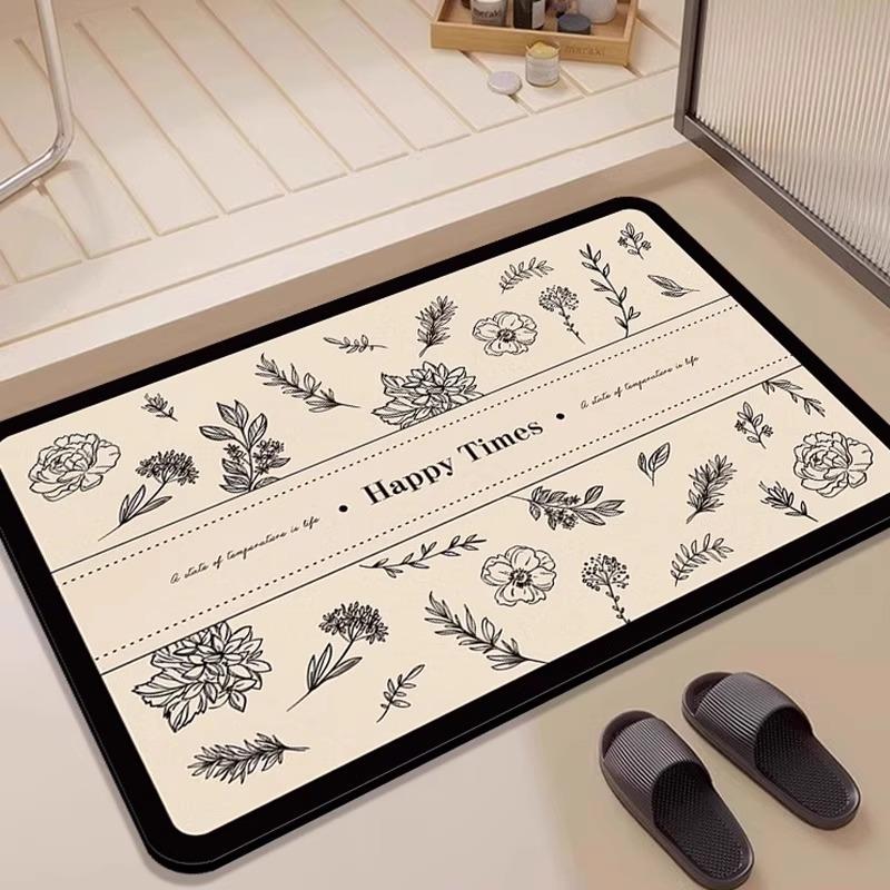 Bathroom Diatom Mud Anti-skid Quick-drying Water-absorbing Anti-skid Door Mat