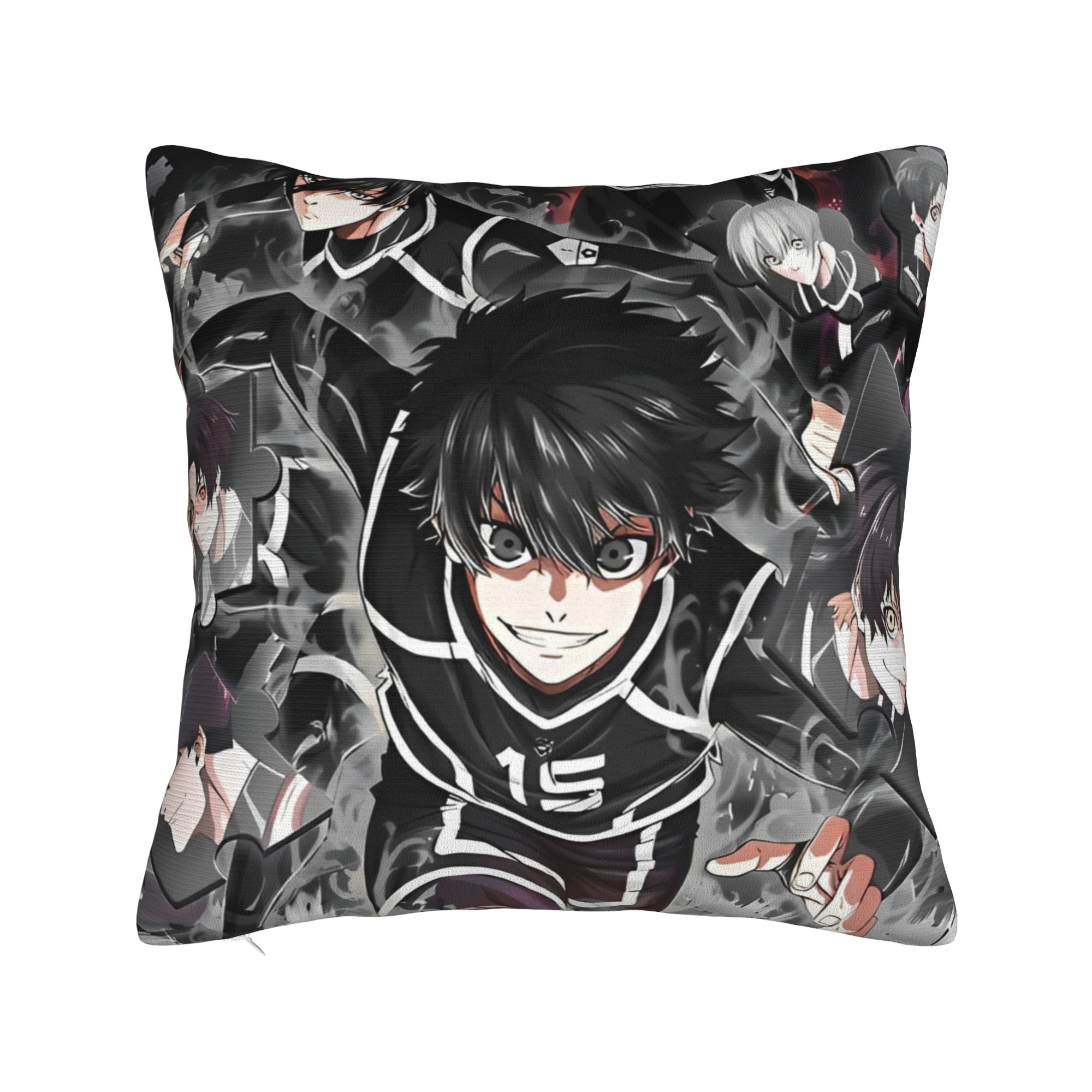

Blue Lock Bachira Yoichi Isagi Pillow Covers Cushion Cover Decorations Football Manga Throw Pillow Case Cover Sofa Multi Size 12x12Inch