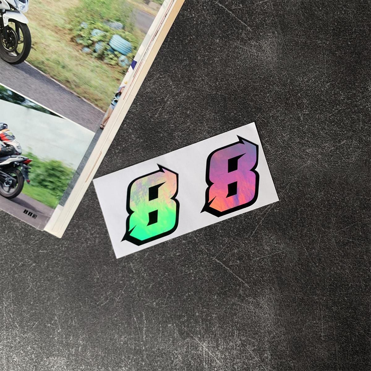 

Белые светоотражающие наклейки JDM для автомобиля, водонепроницаемые декоративные чехлы для мотоциклов