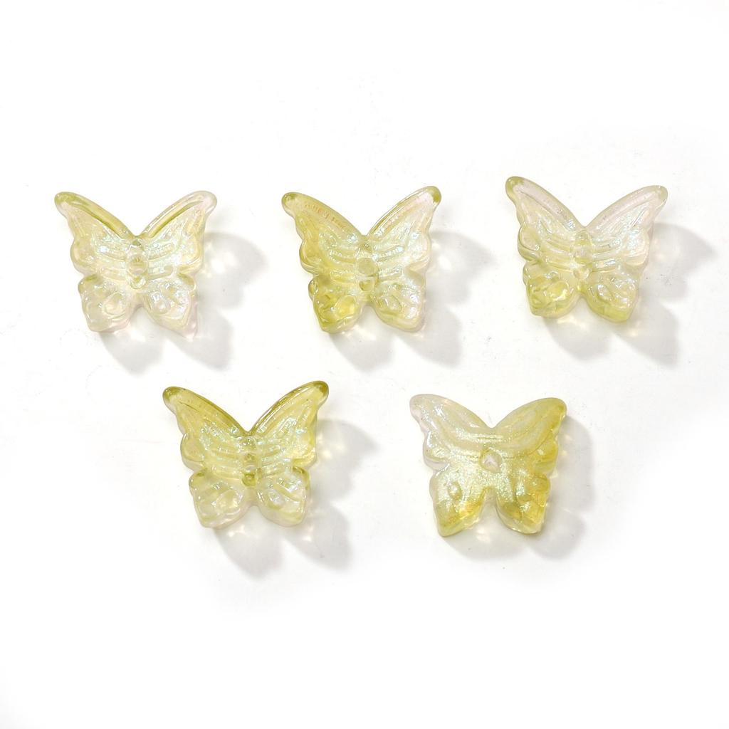 10 ks Skleněné motýlkové korálky s ocáskem Volné distanční korálky pro výrobu šperků DIY Náramek Náhrdelník