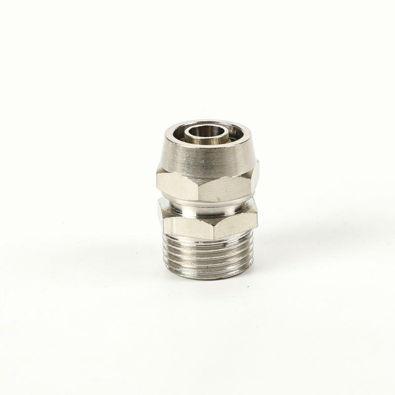 Copper Nickel Plated Pneumatic Quick Connect Hose Fitting PC8/6/4-01