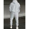 Men's Casual Suit, Printed Drawstring Hoodie, with Pockets and Drawstring Running Pants, Fashionable Men's Must Have Cool Set