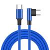 60W USB C Cable Right Angle Design Nylon Braided For Quick Charging Smartphones Tablets Laptops 480Mbps Data Transfer