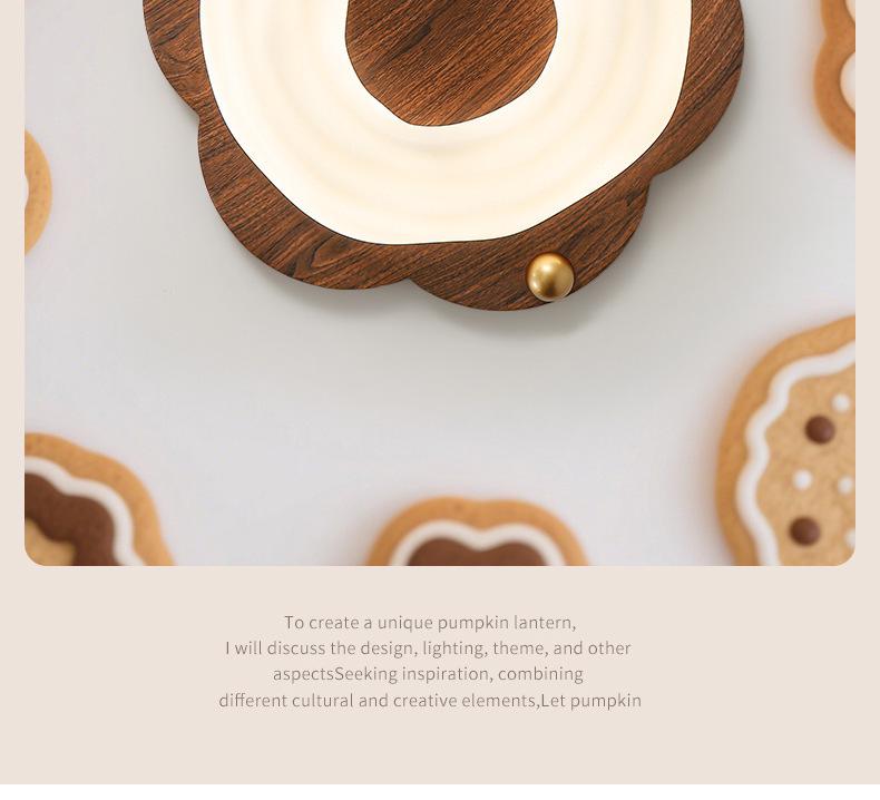 Chinese-Style Walnut Bedroom Ceiling Light: Smart Pumpkin Design, Super Bright, Eye-Protecting Fixture