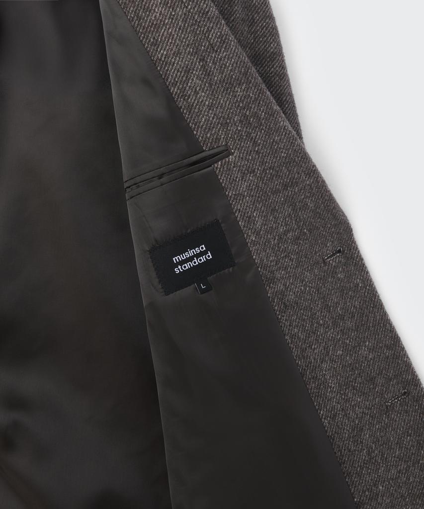 MUSINSA STANDARD [City Workers] Wool Blend Tweed Blazer [Brown]