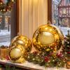 Large Gloss Golden Christmas Ball Ornament Shatterproof Plastic Decorative Baubles For Christmas Tree Wreath Home Decoration
