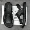 2024 Summer Men's Genuine Leather Two-Way Casual Beach Sandals Soft Cowhide