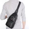 New Men's Chest and Toe Cover Layer Cowhide Men's Single Shoulder Casual Crossbody Bag Men's Genuine Leather Phone Bag Multi-layer Design Backpack