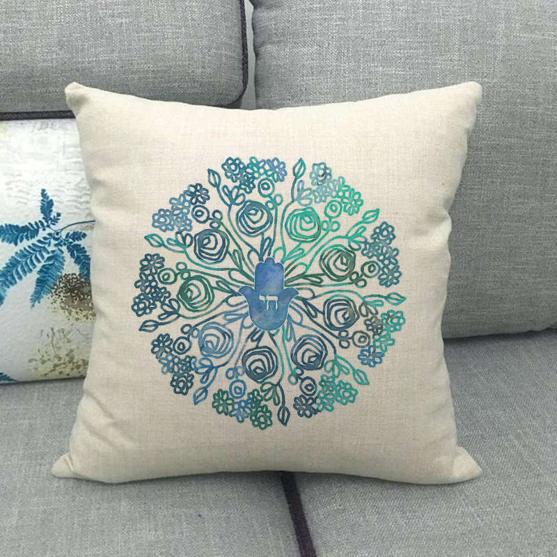 Pattern Geometric Pattern Series Digital Printing Short Plush Pillow Covers For Car Sofa Office Cushion Cover Home Goods