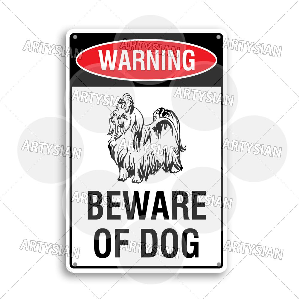 Beware of Dog Metal Sign Rottweiler GSD Golden Beagle Bulldog Pit Bull Poodle Bullmastiff Bloodhound Yorkie Border Collie Schn