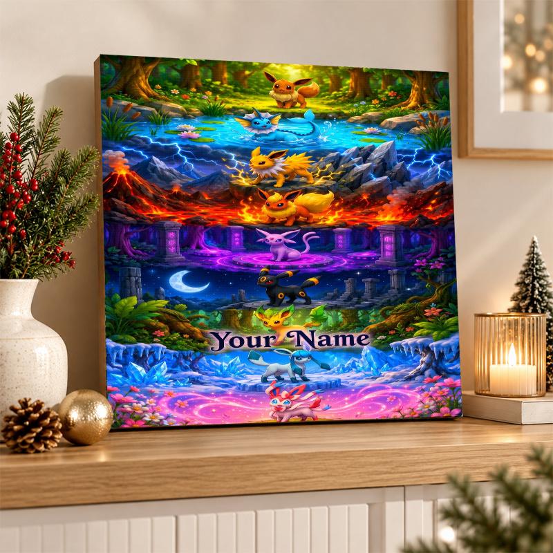 Eevee Evolutions Custom Name Diamond Painting Personalized 5D Full Drill DIY Diamond Art Home Decor