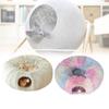 Stylish Winter Cat Bed Tunnel With Warm Long Plush Fabric Features Foldable Design Great For Cats And Dogs