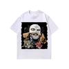 American Y2K Retro Spoof Oil Painting Print Old Vintage Short Sleeve Cotton T-shirt Men Women Ins Trend Brand Oversized Top Tee