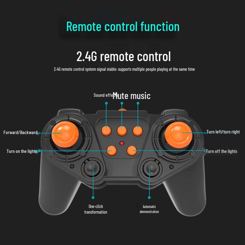 1:18 Remote Control King Kong Robot Car - 2.4G Electric Transforming Toy