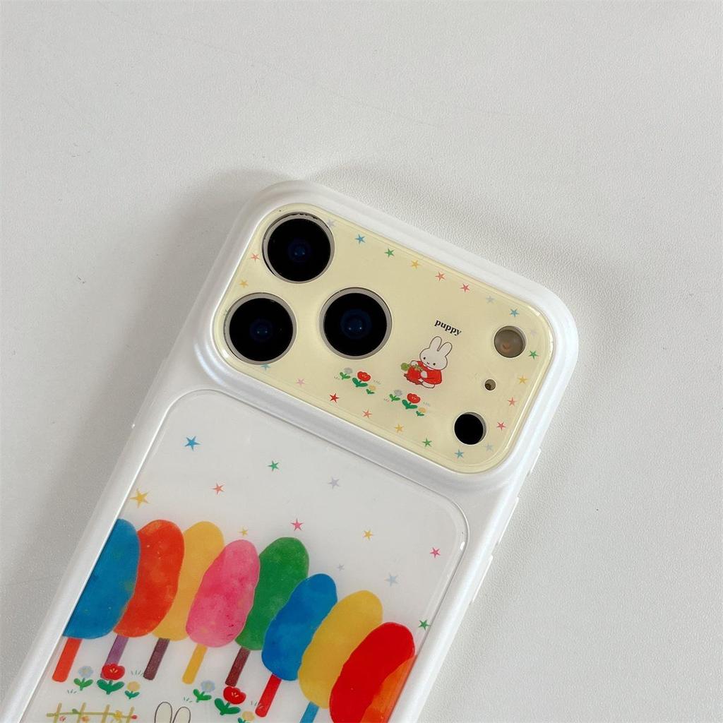 Cartoon Rabbit & Bear iPhone 15/Pro Max Anti-Fall Case