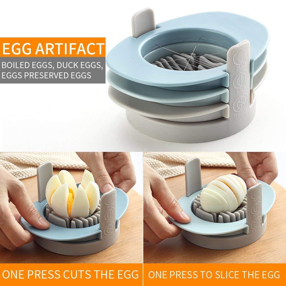 Buy Stainless Steel 3 In 1 Egg Slicers Cutter Fixed Base Hard Boiled