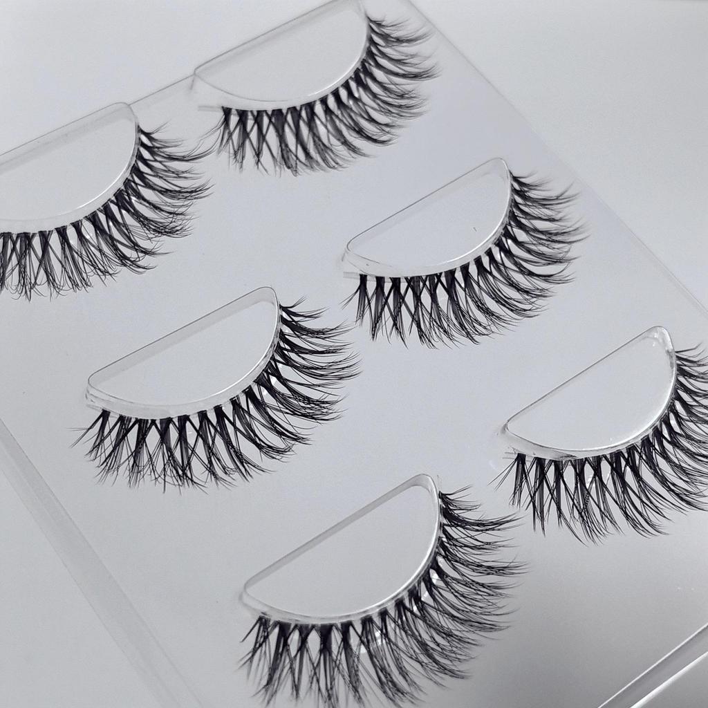 Transparent Band European & American Style 3D Synthetic Fiber False Eyelashes - Dense, Soft, Fine, C Series